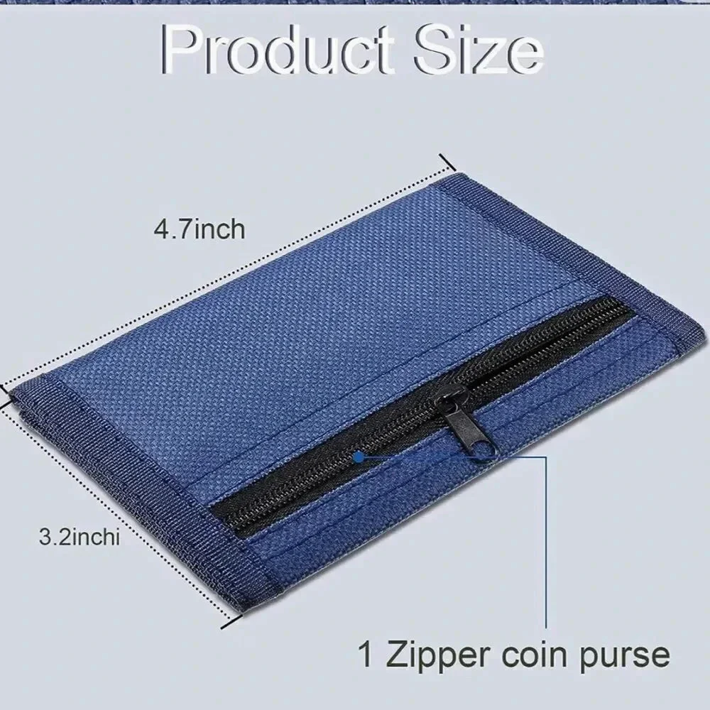 2 Pieces Kid Wallets for Boys Canvas Trifold Wallets